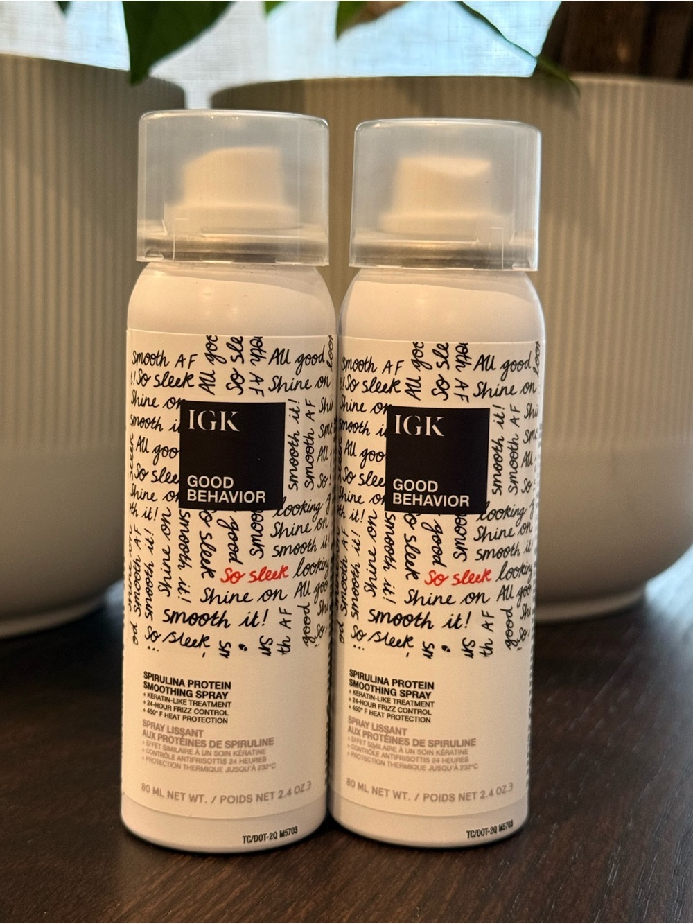 IGK Good Behavior Spirulina Protein Smoothing Spray Duo | 2 x 80ml | New